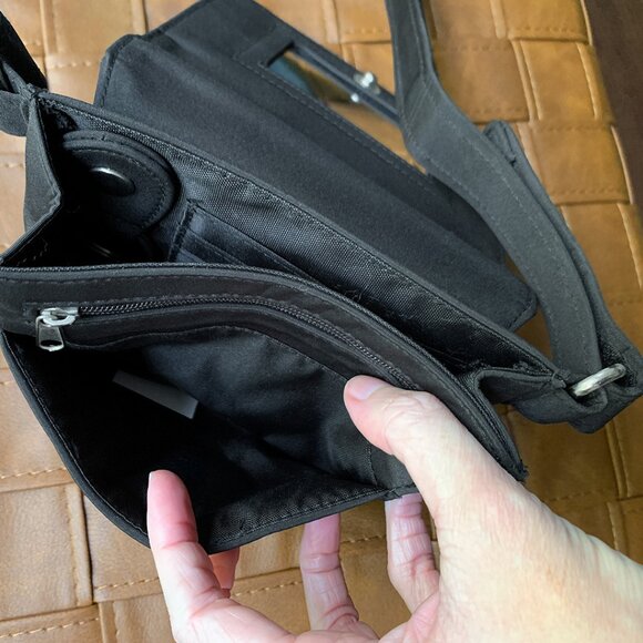 NWOT Black Nylon Crossbody Bag - Picture 2 of 5